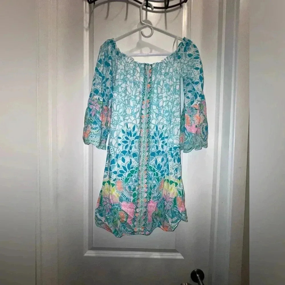 Lilly Pulitzer Nevie off the shoulder dress - Picture 2 of 4